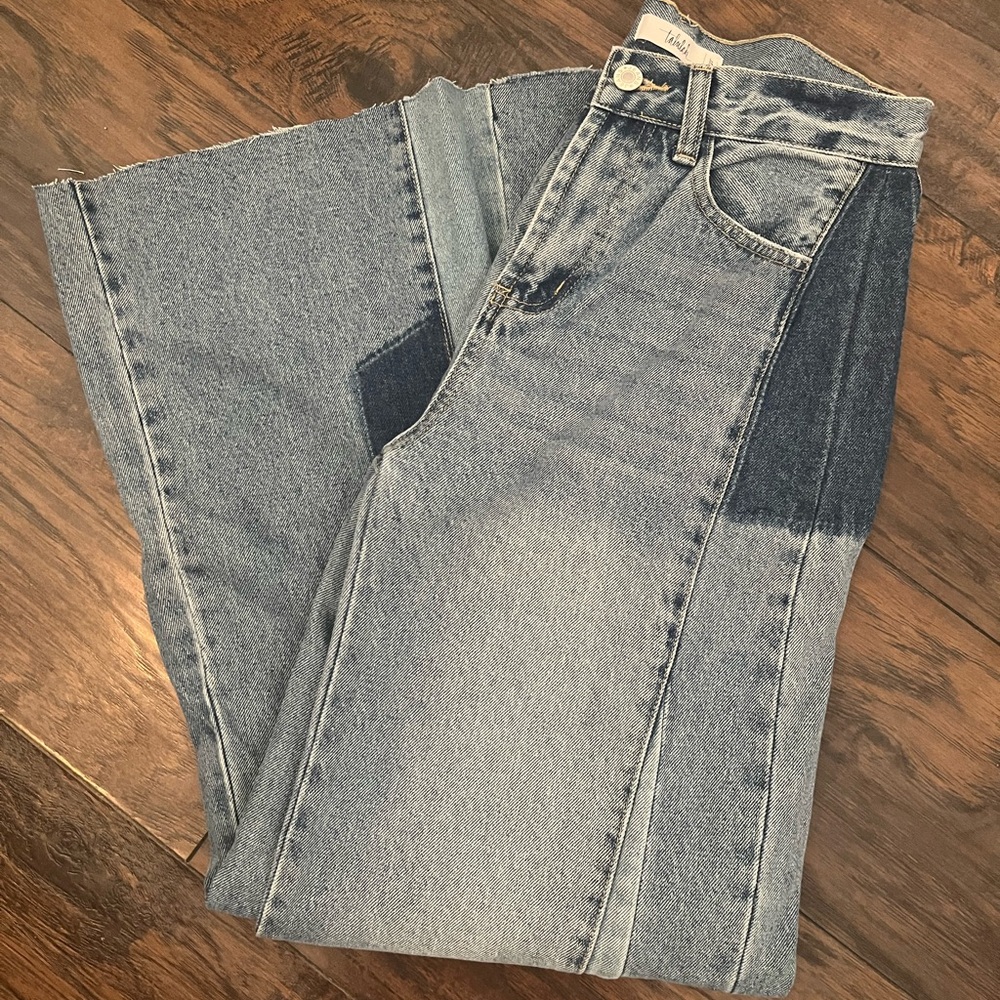 TALULAH Contrast Blue Flare Jeans